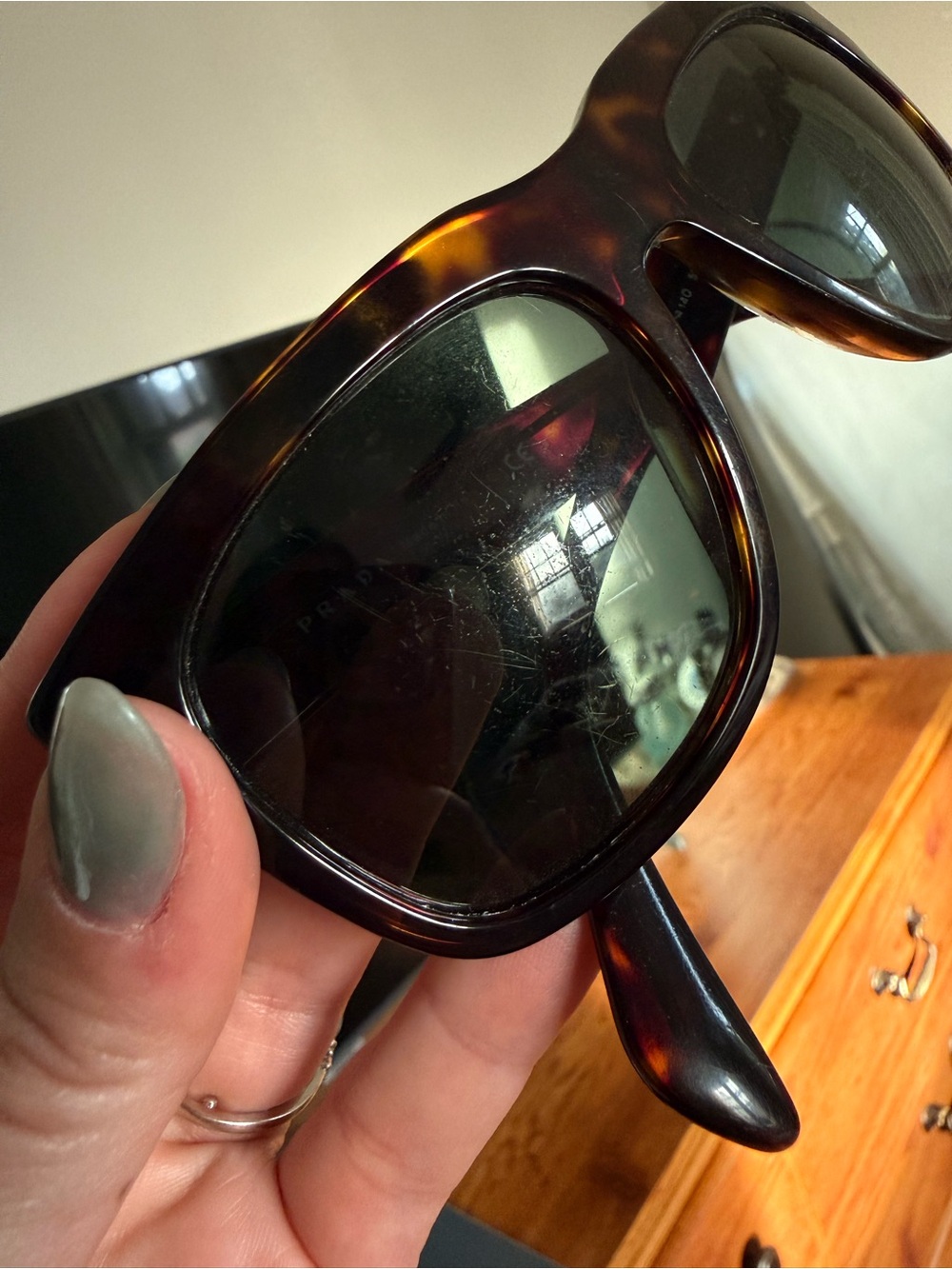 Prada Tortoiseshell Frame Sunglasses with Dark Lenses - Picture 2 of 6